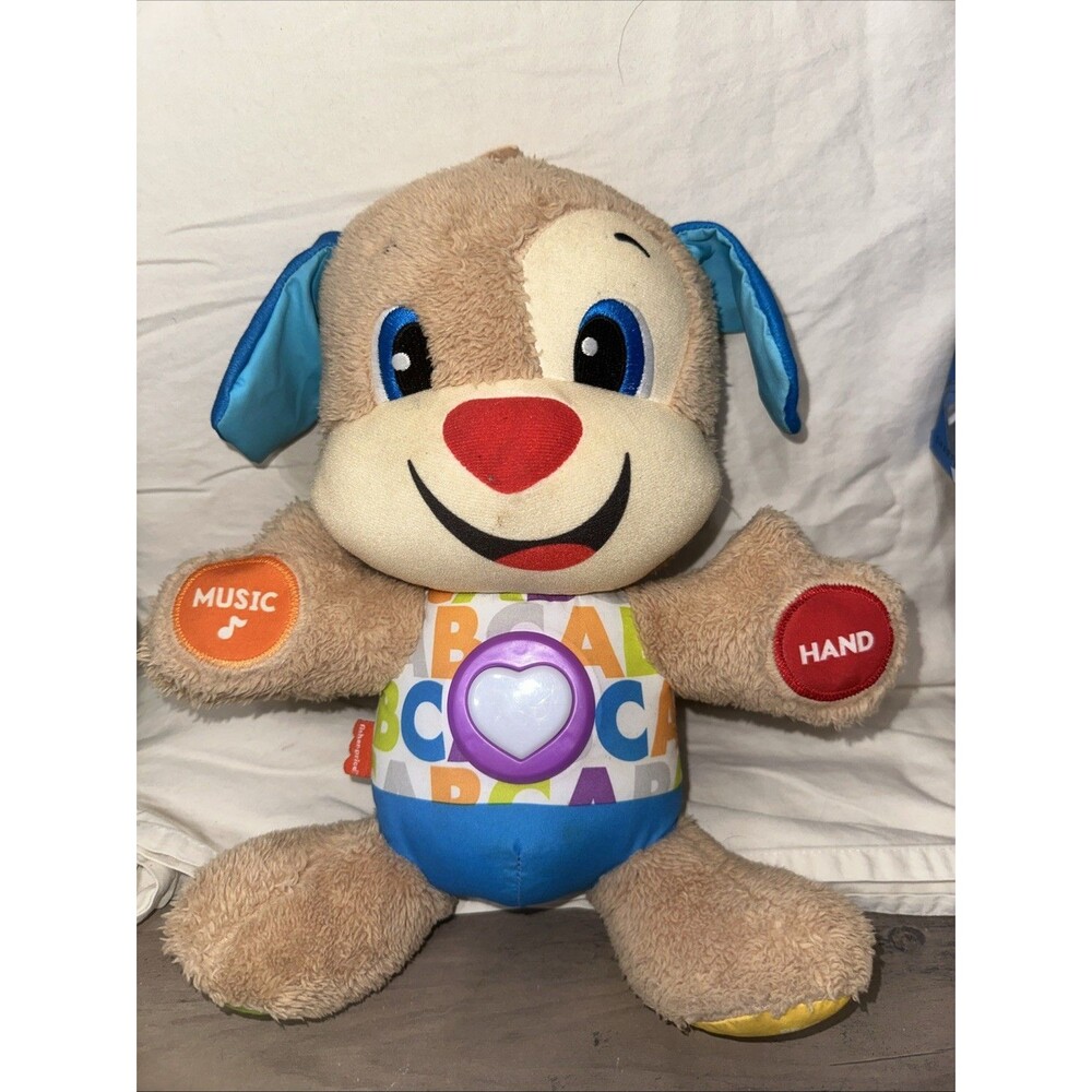 Fisher Price Laugh And Learn Love To Play Puppy Dog Plush Interactive ABC Works
